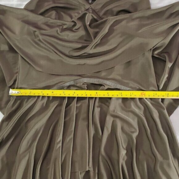 Armani Vintage Satin Cascade Flowy Boho Dress- XS- NWOT - Picture 13 of 16